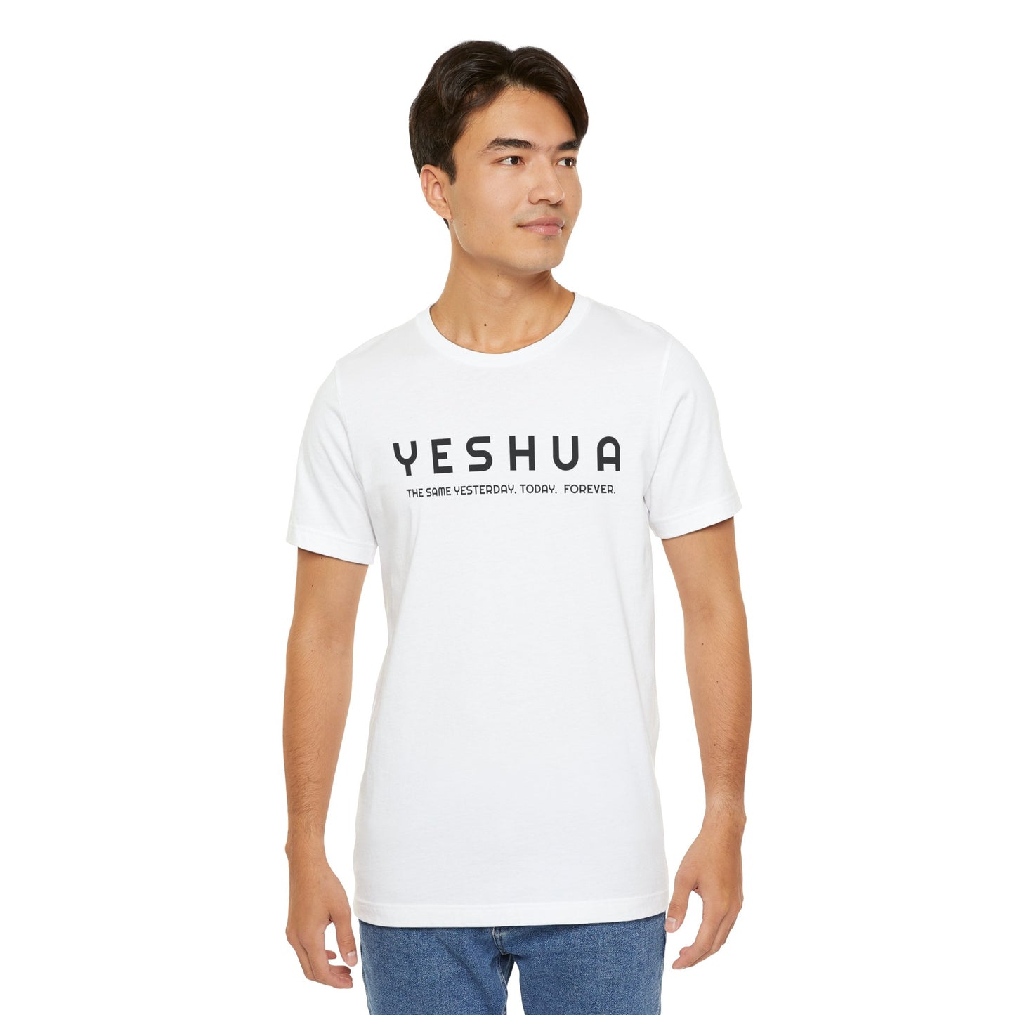 Hebrew 13:8 Yeshua  Cotton T-Shirt   | Faith-Inspired Scripture Tee  Express Delivery available