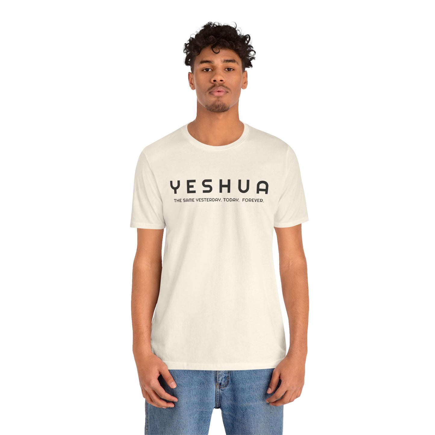 Hebrew 13:8 Yeshua  Cotton T-Shirt   | Faith-Inspired Scripture Tee  Express Delivery available