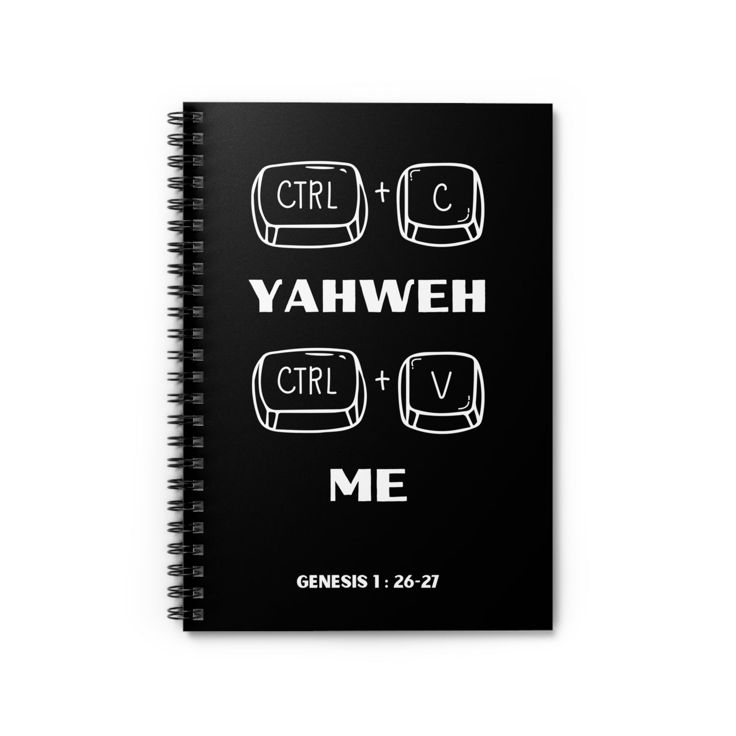 Genesis 1:27 Inspired, Christian Faith-Based Ruled Line Notebook