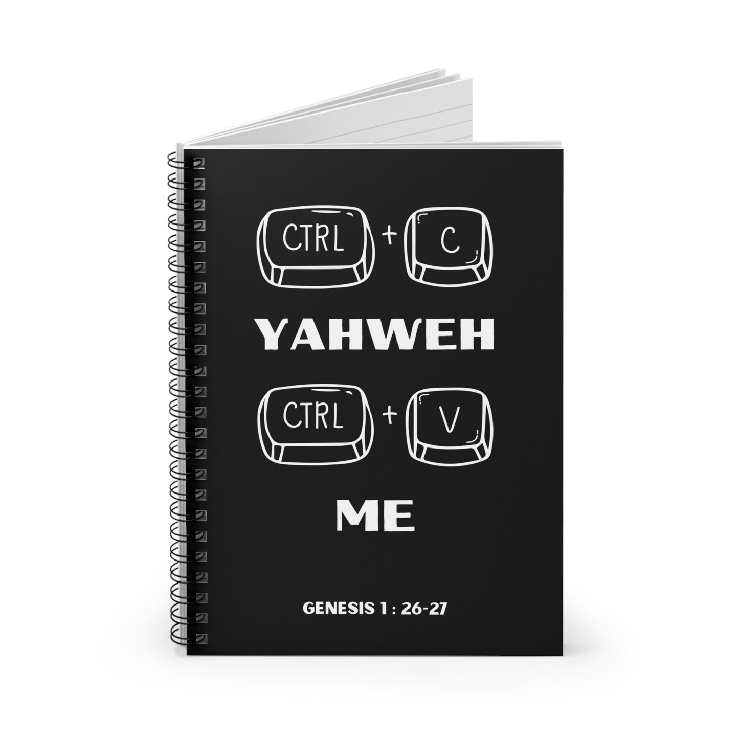 Genesis 1:27 Inspired, Christian Faith-Based Ruled Line Notebook