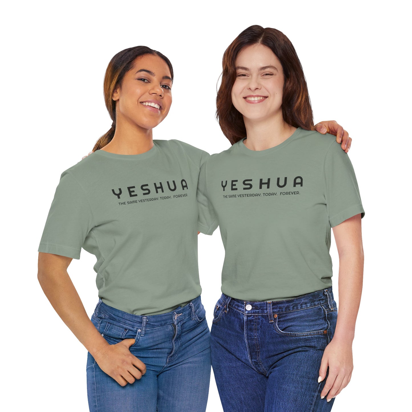 Hebrew 13:8 Yeshua  Cotton T-Shirt   | Faith-Inspired Scripture Tee  Express Delivery available