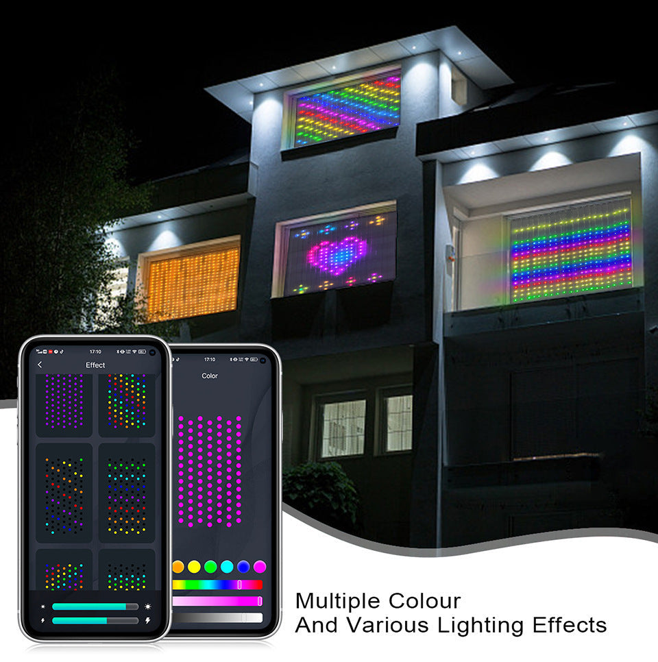 Smart LED RGB Curtain Lights with Bluetooth Control for Unforgettable 